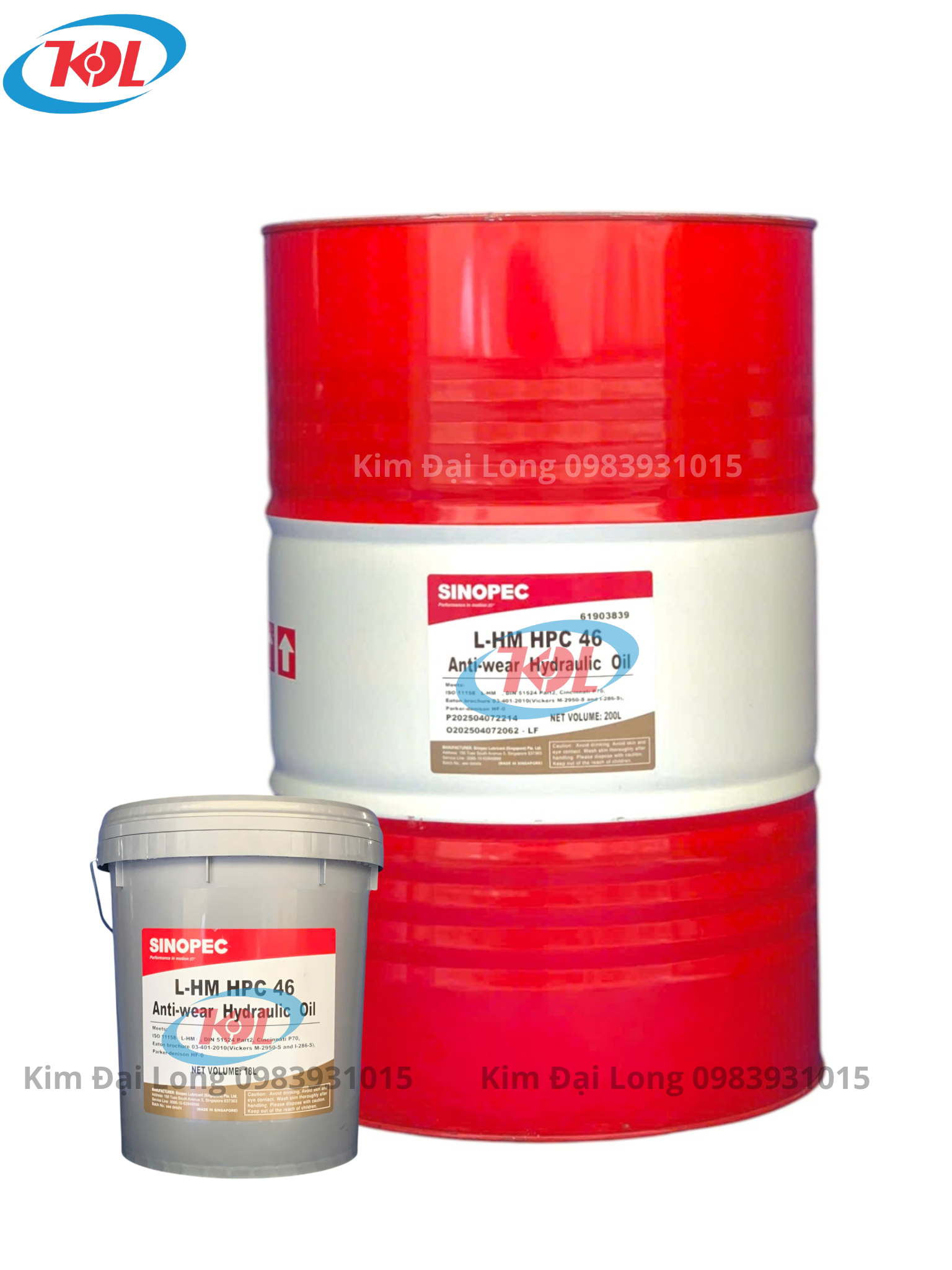 Dầu thuỷ lực SINOPEC L-HM HPC 32/46/68